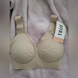 NWT TRUE AND CO "True Body" Nude Bra XS